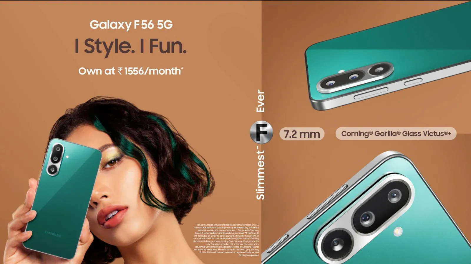 Samsung's new smartphone Galaxy F56 5G launched in India, three rear cameras will be available with slim design
