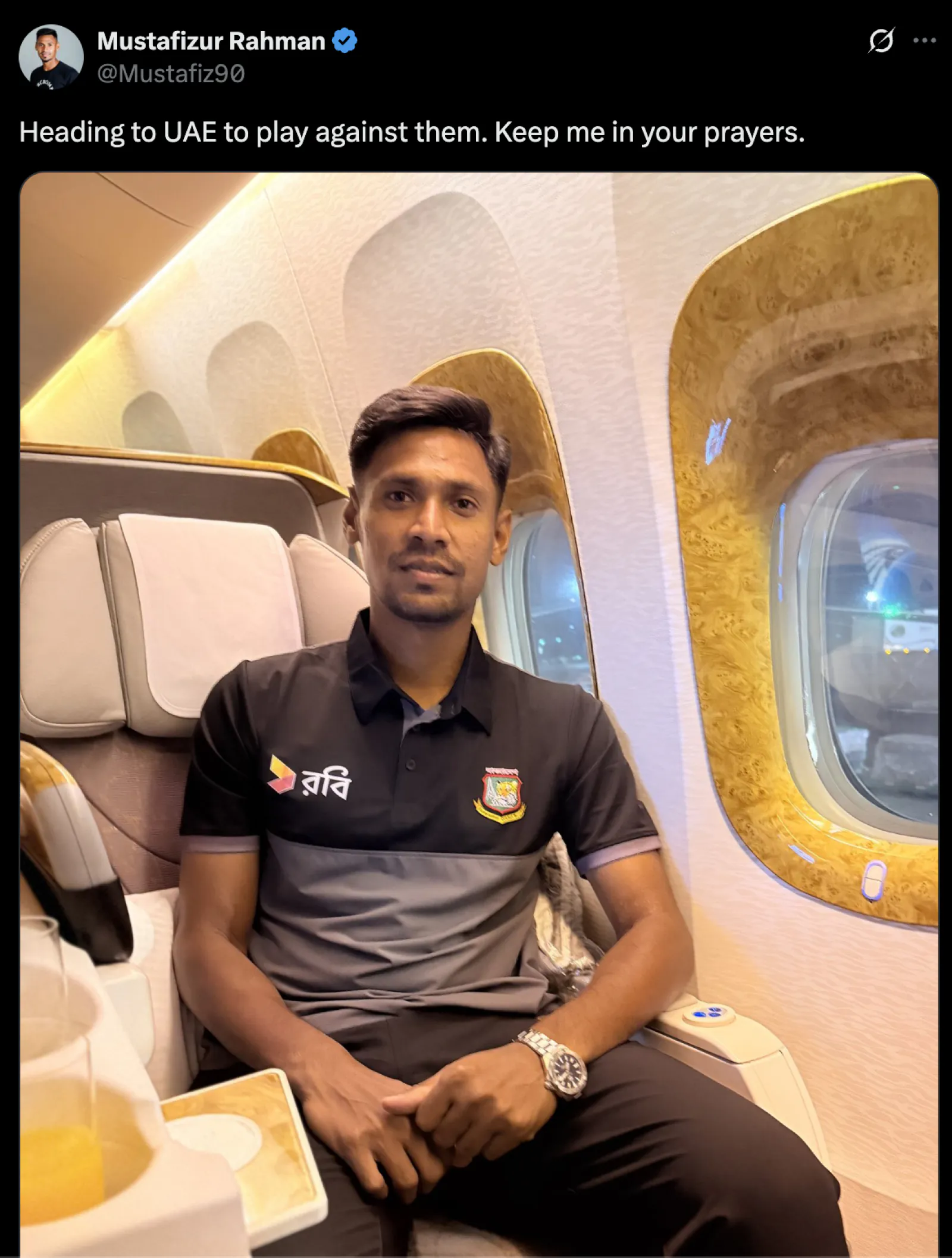 After paying six crores to join the Delhi Capitals, the bowler posted, "I'm heading to the UAE"