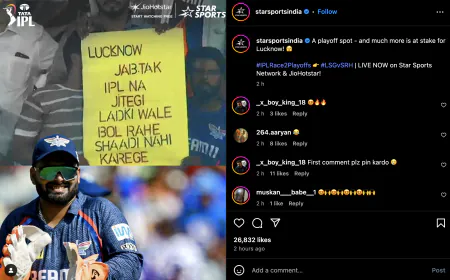 This poster from a fan went viral during the match saying 'Lucknow jab tak IPL nahi jitegi, ladki waale bol rahe...'