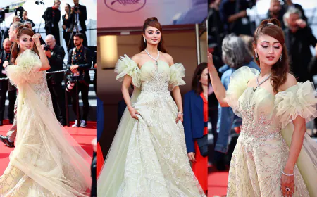 Arushi Nishank Shines at Cannes Red Carpet with Circular Fashion Statement