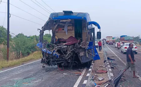 Rajsamand News: High-speed sleeper bus overturned after going out of control; 3 died, 15 injured