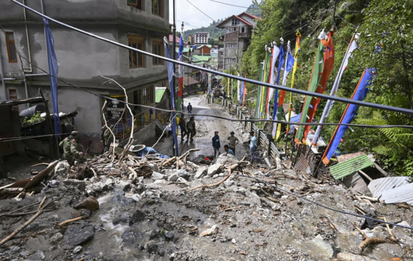 Sikkim Relief Commissioner visits Mangan district disaster-affected areas to evaluate the damage