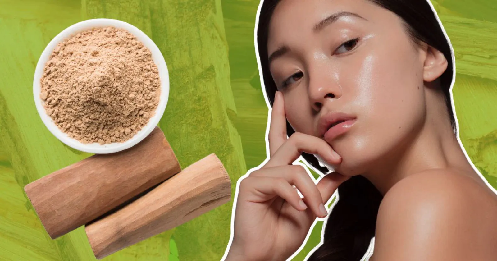Homemade face pack from sandalwood powder to remove facial blemishes and dullness