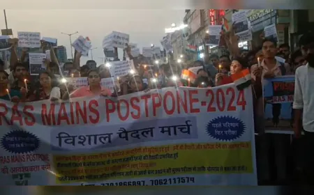 Dharna continues demanding postponement of RAS main exam date, candidates warn of hunger strike