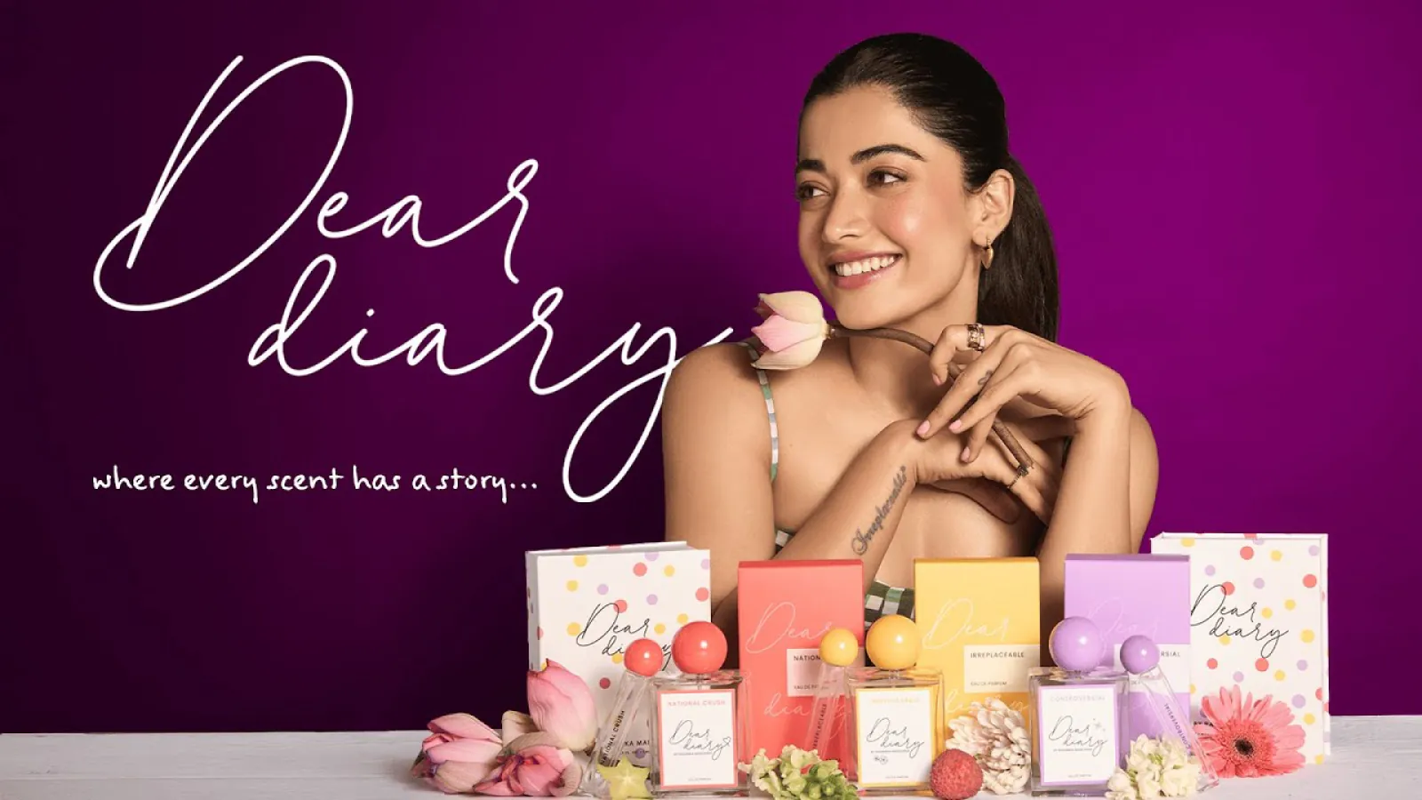 Rashmika Mandanna Launches 'Dear Diary' Fragrance Brand Inspired by Personal Memories