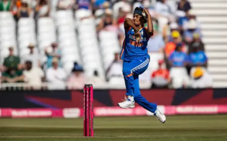 Shri Charani created a unique record in her very first T20 series, the only Indian to do so