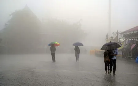 Cloudy whole day in the capital, heavy rains in many districts of the state