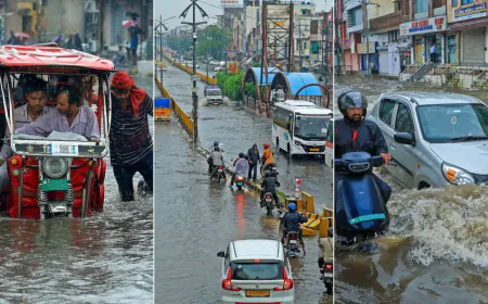 Many regions in Rajasthan are experiencing flooding, and Dholpur and Bharatpur are under a rain alert