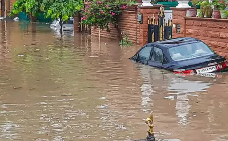Flood situation in many districts due to rain, army called in Dholpur, shifted from villages