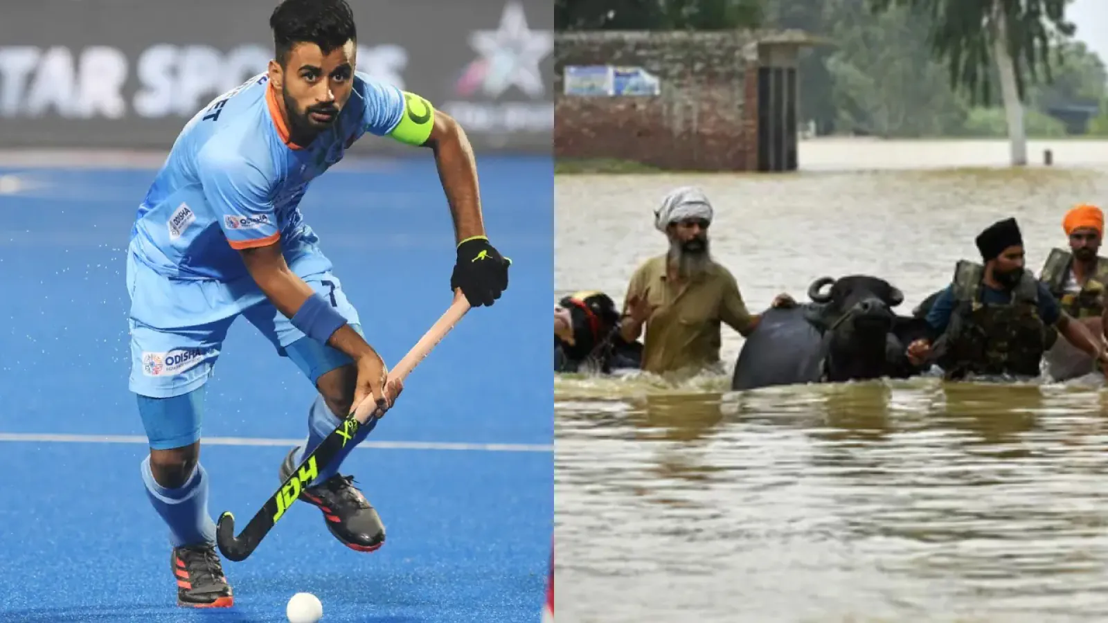 Asia Cup Hero Mandeep Singh: Indian Hockey Players to Aid Flood-Hit Punjab