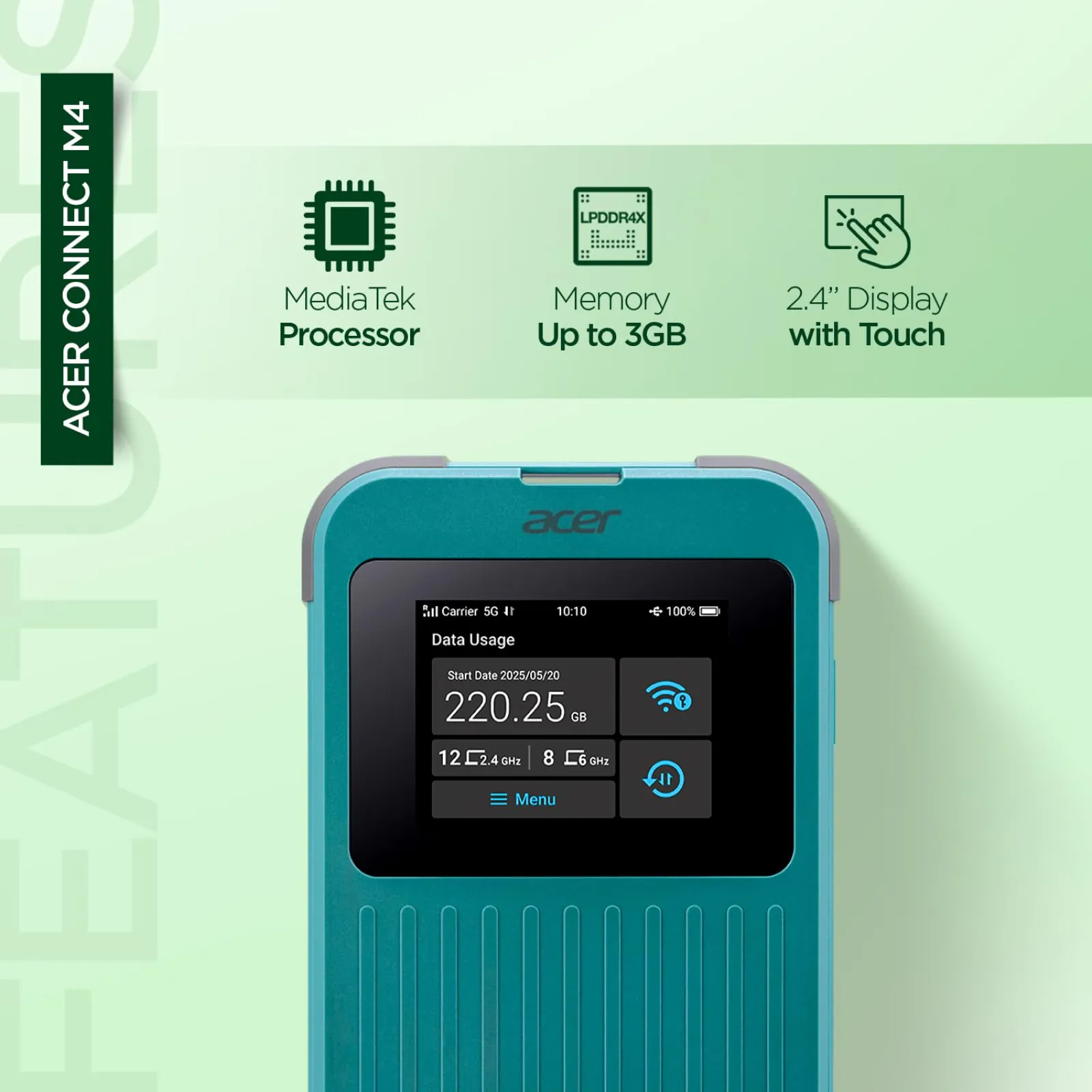 Acer Launches Connect M4 5G Hotspot in India at ₹19,999 With Tri-SIM Support