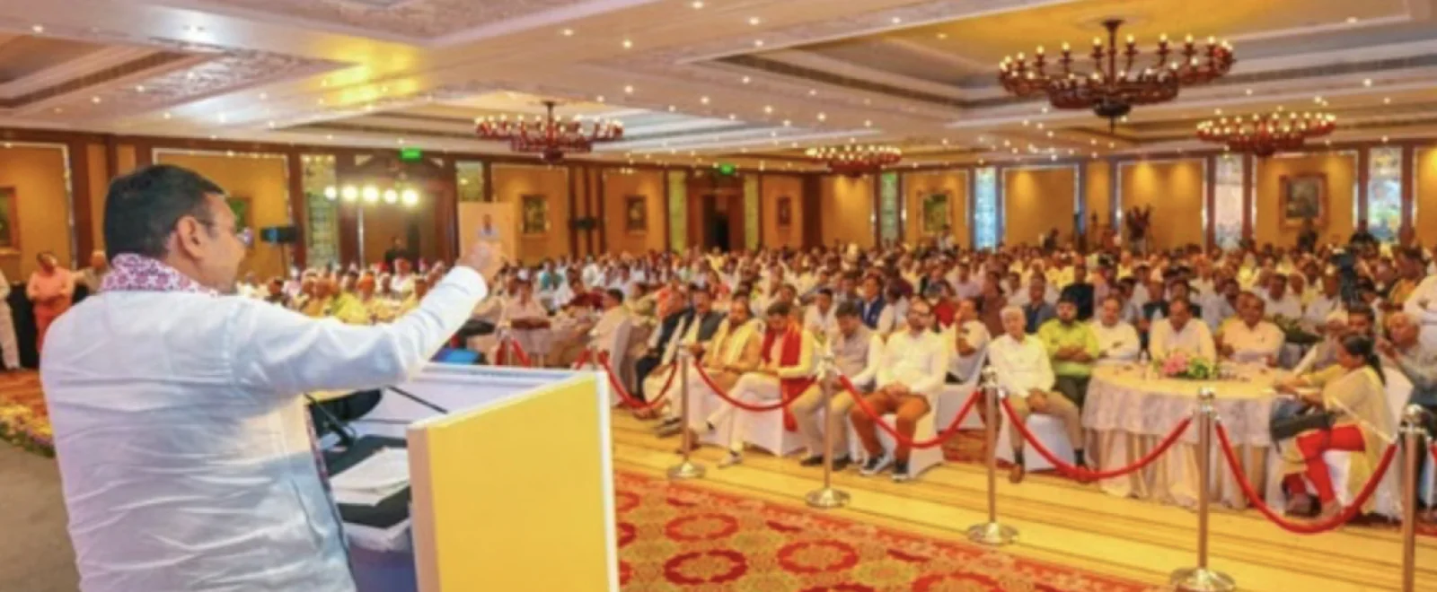 "Rajasthanis don't wait for change, they bring it," said CM Bhajan Lal at the Hyderabad Pravasi Rajasthani Meet