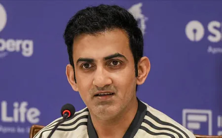 India Trails 1-0 in Test Series as Pressure Mounts on Head Coach Gautam Gambhir