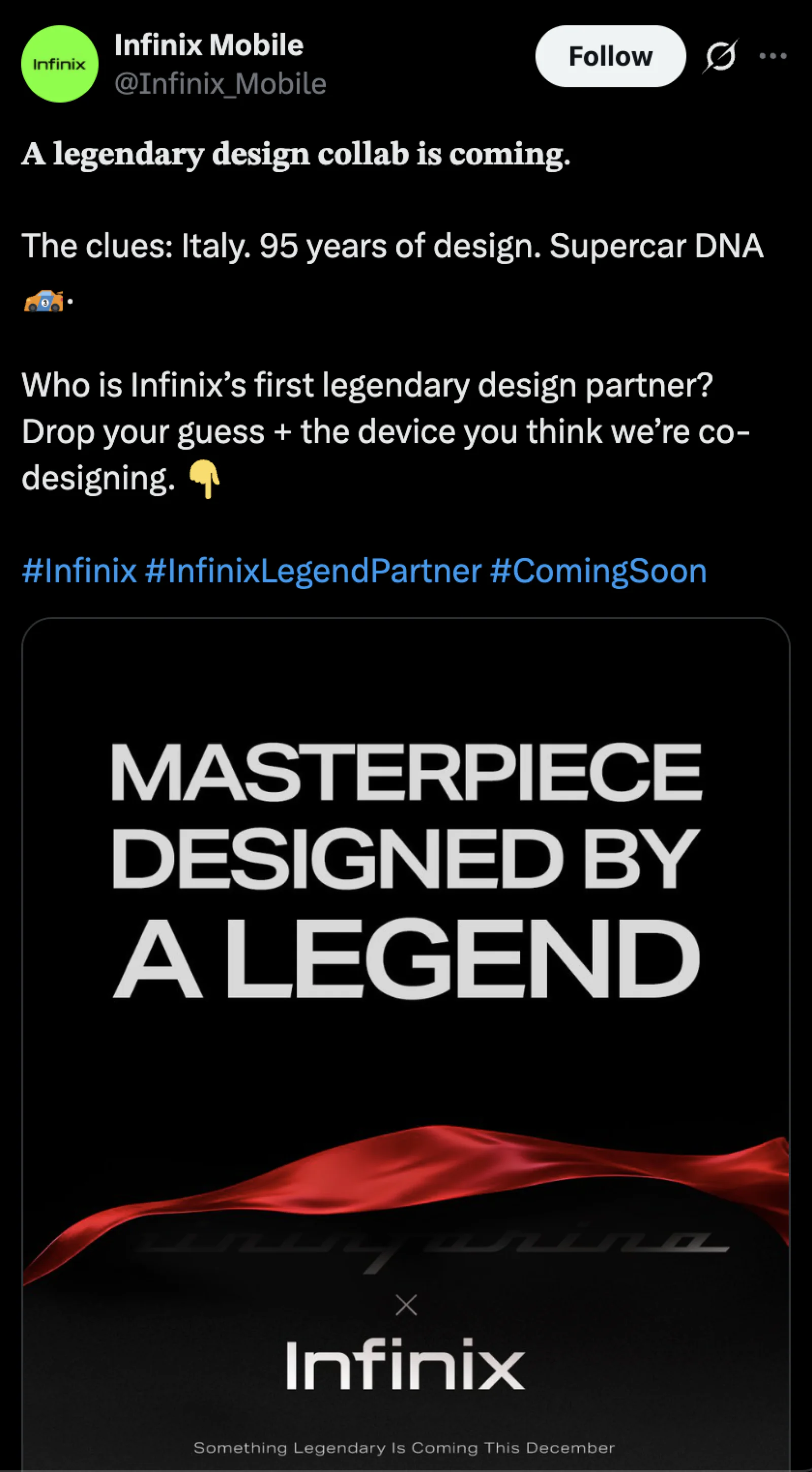 Italian Design Meets Tech: Infinix Teams Up With Pininfarina for Upcoming Flagship
