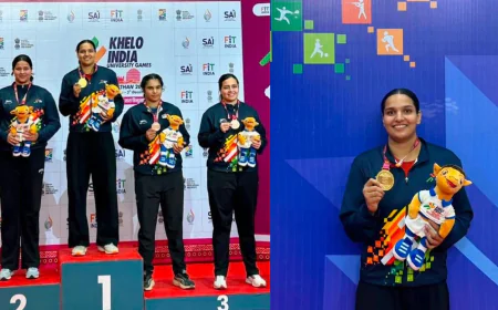 Ipsita Vikram Wins Gold at Khelo India University Games 2025