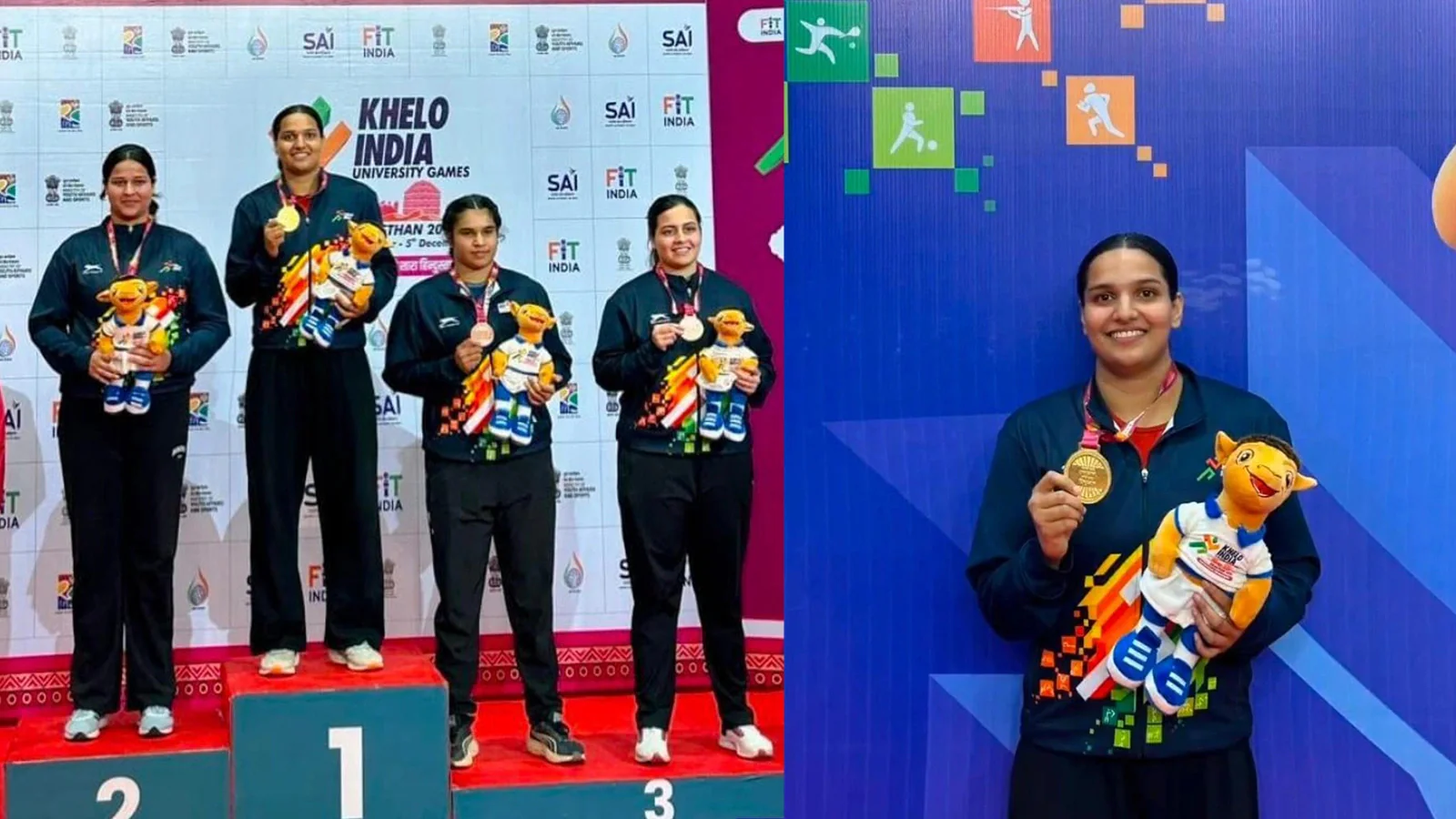 Ipsita Vikram Wins Gold at Khelo India University Games 2025