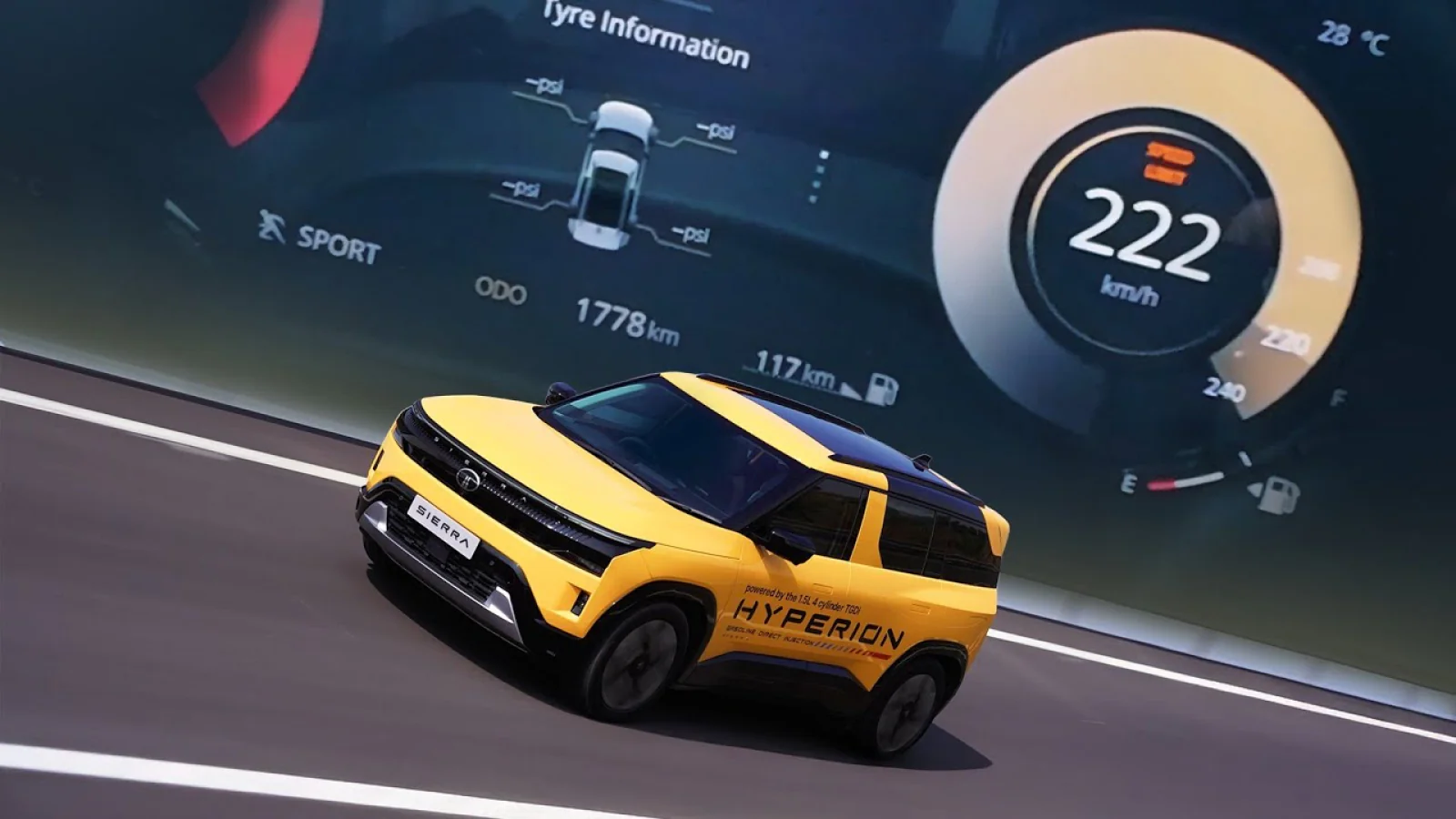 Tata Sierra Hits 222 km/h on NATRAX Track; Powered by 1.5-Litre TGDi Engine