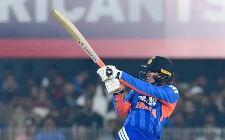 Abhishek Sharma Smashes 14-Ball Fifty vs New Zealand in 3rd T20I