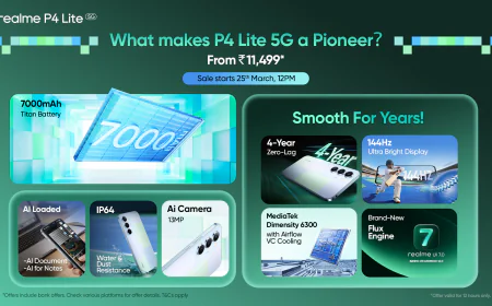 New Realme P4 Lite 5G brings big battery and smooth display on a budget