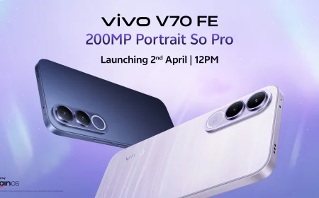 Vivo V70 FE Launching April 2 in India: 200MP Camera, 7000mAh Battery and 120Hz OLED Display Expected
