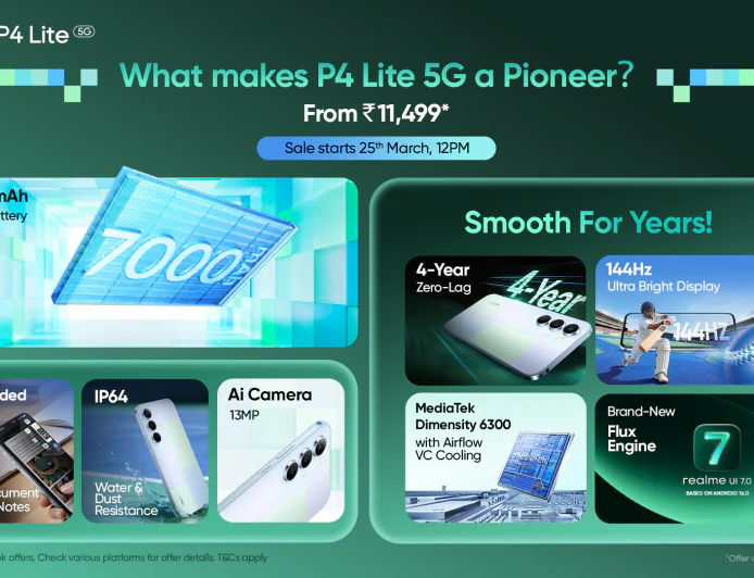 New Realme P4 Lite 5G brings big battery and smooth display on a budget