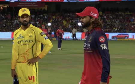 RCB vs CSK IPL 2026: Gaikwad Wins Toss, Chooses to Bowl; Both Teams Unchanged