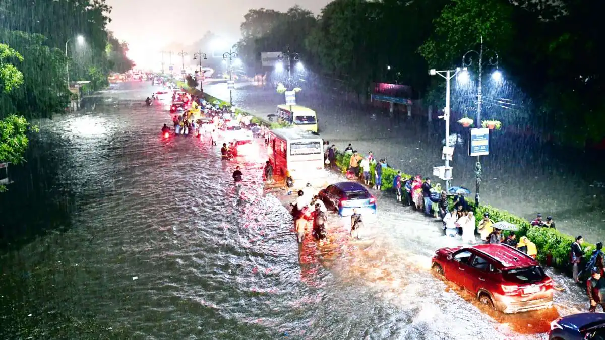 Heavy Rain Alert for Rajasthan July 7-10: Red Warning in 8 Districts, Jaipur Roads Cave In After Monsoon Downpour