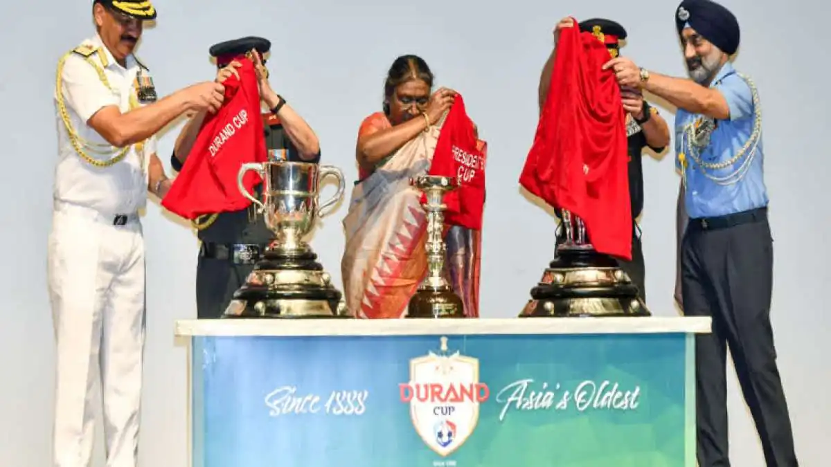 President Draupadi Murmu Unveils Durand Cup 2026 Trophies at Rashtrapati Bhavan, Launches National Trophy Tour